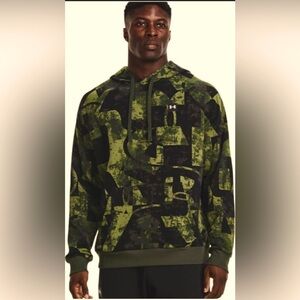 Under Armour Men’s Rival Macro Branded Fleece Hoodie Size Small. Style # 1373751